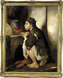 Stoking The Fire by Janos Valentiny
