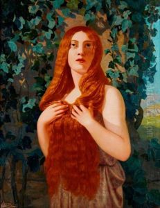Jeune Femme A La Chevelure Rousse by Francois-Marius Valere-Bernard