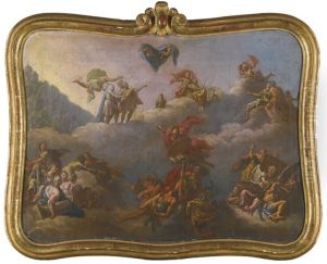 An Allegorical Scene Of Russia Partaking The Bounties Of Civilisation by Giuseppe Valeriani