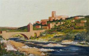Italian Landscape by Adolphe Pierre Valette