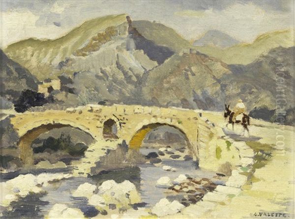 Continental Landscape With Stone Bridge - view 1