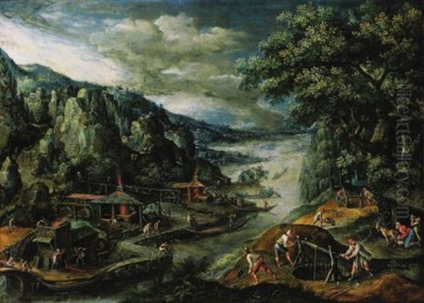 A River Landscape With Iron-mining Scenes - view 1
