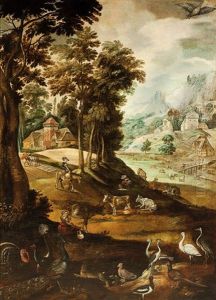 Paisaje Con Animales by Marten van Valkenborch the Elder