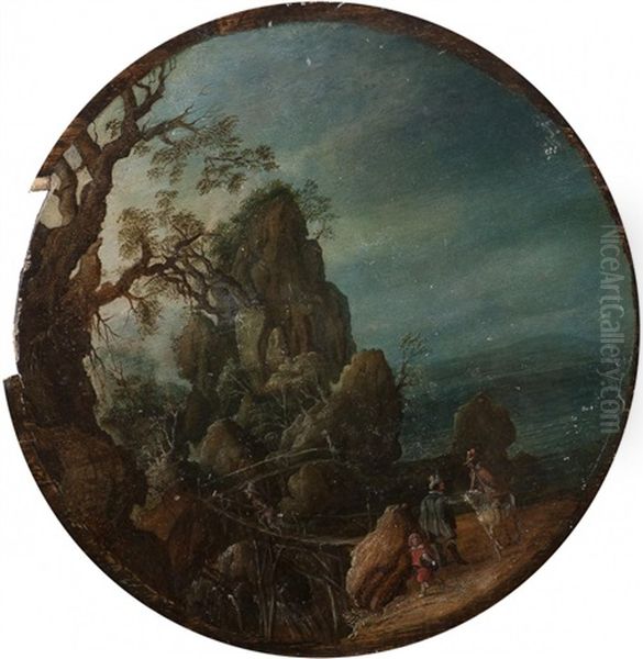 Paysage De Montagne Avec Des Promeneurs - view 1