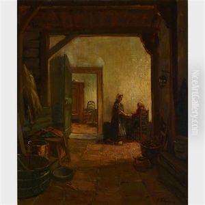 Dutch Interior Genre by Hendrik Valkenburg