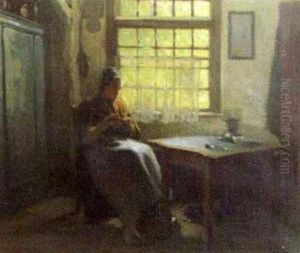 Knitting Time by Hendrik Valkenburg