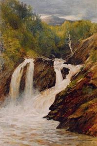 Landschaft In Sudafrika Mit Wasserfall by William Fleming Vallance