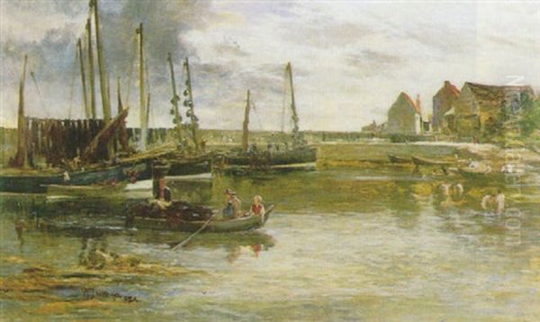 Fishing Boats In A Berwickshire Harbour - view 1