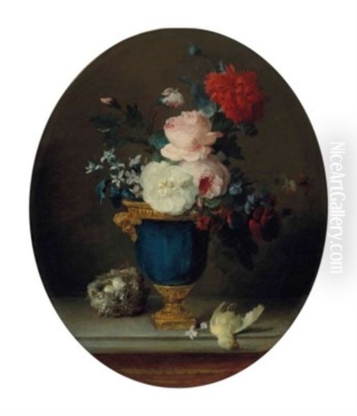 Bouquet Of Flowers In A Gilt-bronze Mounted Vase - view 1
