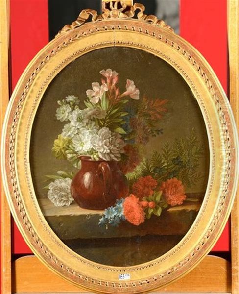 Nature Morte Aux Fleurs Sur Un Entablement - view 1
