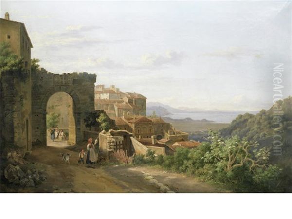 Mediterranean Coastal Townscape - view 1