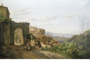 Mediterranean Coastal Townscape by Pietro Della Valle