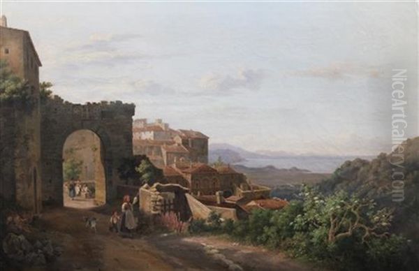 Italian Hillside Town - view 1