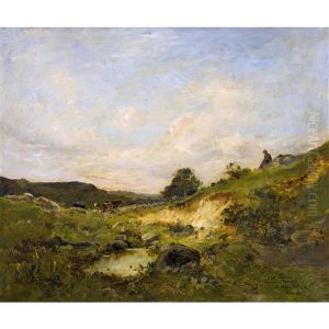 Landschaft Mit Einem Hirten In Der Auvergne Bei Royat Landschaft Mit Einem Hirten In Der Auvergne Bei Royat