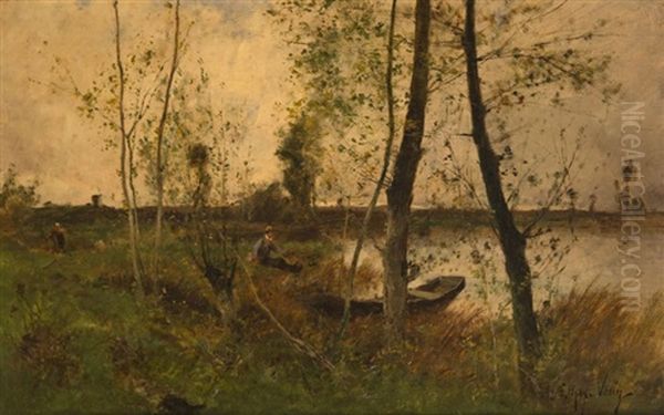 Pecheur Au Bord Du Lac - view 1