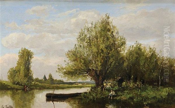 Pecheur Sur La Riviere - view 1