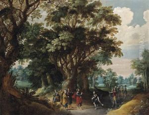 A Forest Landscape With Christ And The Centurion