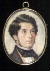 A Young Gentleman In Black Coat, Yellow Waistcoat And Black Tied Cravat by Jean Francois de Vallee