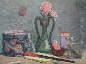 Nature Morte Aux Oeillets by Ludovic Vallee