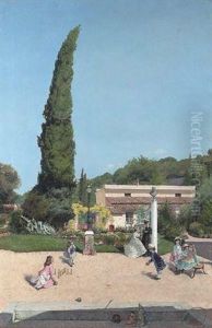 Children Playing Skittles by Lorenzo Valles