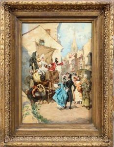 Street Scene by Edouard (Eugene Francois) Vallet