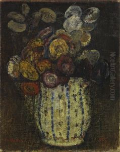 Bouquet Au Pot by Edouard (Eugene Francois) Vallet