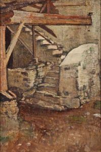 L'escalier, Vercorin by Edouard (Eugene Francois) Vallet