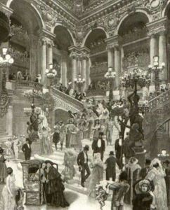 The Beaux Arts Ball At The Paris Opera, 1897 (a Pair, One: 68.6 X 83.8) by Emile (Jean Pierre E.) Vallet
