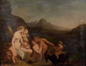Nymphes Et Satyres by Jean-Baptiste Vallin