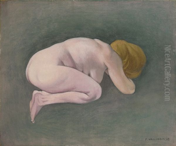 Femme Blonde Accroupie - view 1