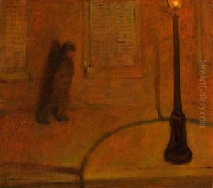La Reverbere (rue A Paris La Nuit) by Felix Vallotton