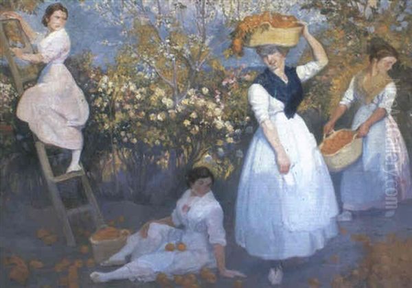 Gathering Oranges - view 1