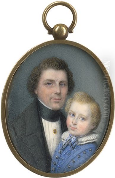 Bildnis Eines Vaters Mit Seinem Sohn - view 1