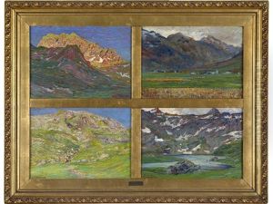 Paesaggi (4 Works) by Romano Valori