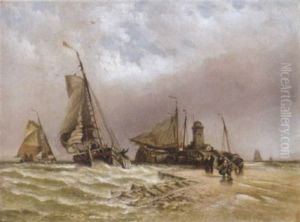 A Dutch Schuyt Entering Harbour A Dutch Schuyt Entering Harbour