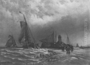 A Dutch Schuyt Entering Harbour A Dutch Schuyt Entering Harbour