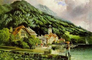 Der Rhigi Vom Hotel Garten Aus Gesehen, Weggis Schweiz