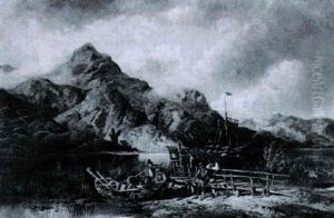 Fahrboote Am Gebirgssee Fahrboote Am Gebirgssee