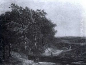 Promeneurs Sur Un Chemin by Isabelle Catherine Van Assche
