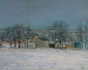 An Untitled Snowy Landscape by George van Millett