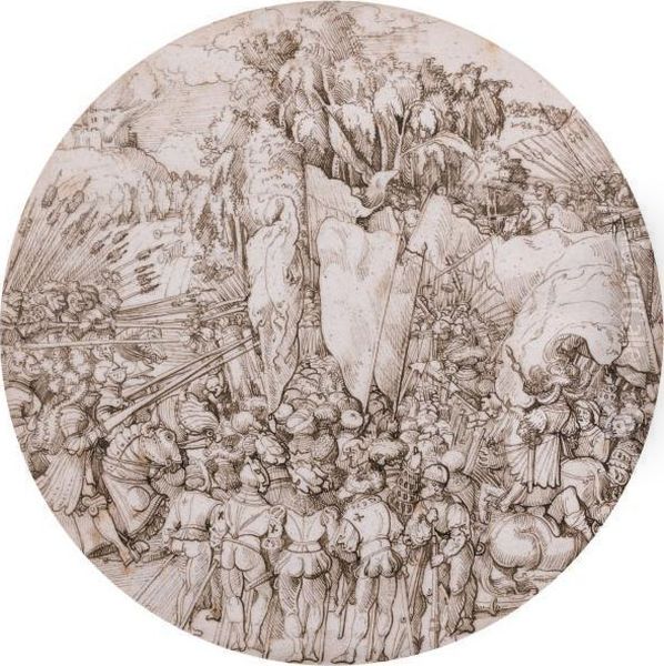 Projet De Vitrail: La Bataille De Boheme De L'empereur Maximilien - view 1