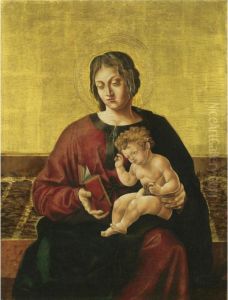 The Virgin And Child Seated In A Garden by Jorg the Elder Breu