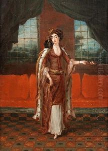 Study Of A Young Lady In Ottoman Dress In An Interior by Jean Baptiste Vanmour