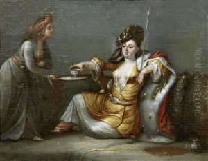 A Noble Woman Taking Coffee by Jean Baptiste Vanmour