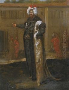 A Portrait Of Sultan Ahmed Iii (r.1703-30) by Jean Baptiste Vanmour