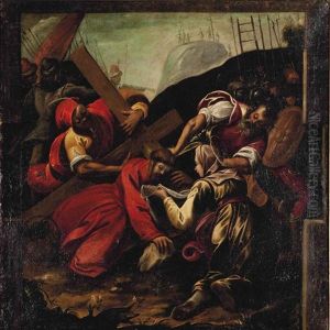 Christ On The Road To Calvary, With Saint Veronica Presenting The Sudarium by Francesco Vanni