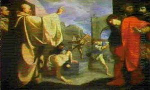 San Benedetto Scaccia Il Demonio Dal Sasso