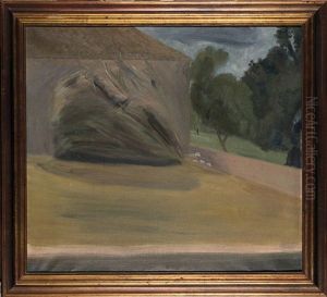 Paisaje Con Ovejas Y Heno by Emilio Varela