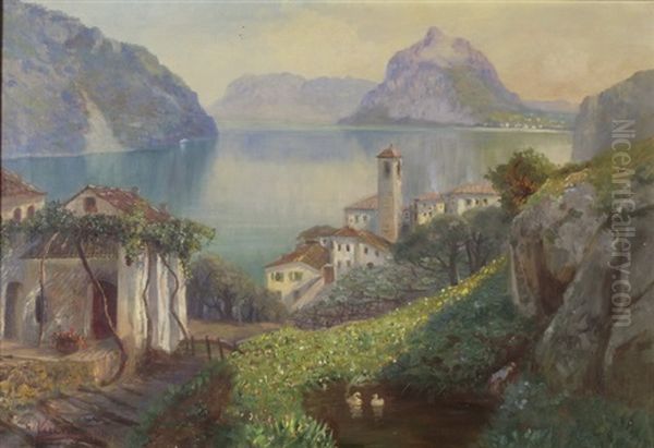 Lago Di Lugano-blick Auf San Salvatore - view 1