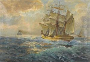 Schiffe Auf Hoher See by Gerolamo Varese
